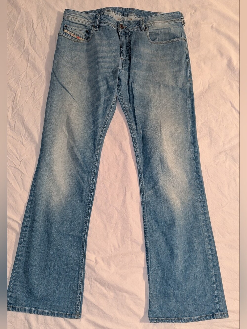 Diesel Jeans Men's 34 X 32 Zatiny Regular Bootcut Wash 0810M Stretch